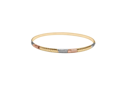 3 Tone Plated | Diamond Cut Bangles